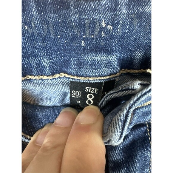 SoundStyle Women's Size 8 Blue Skinny Leg Medium Wash Cotton Blend Stretch Jeans - Picture 3 of 6